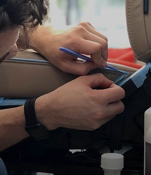 Cleaning leather car seats